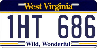 WV license plate 1HT686