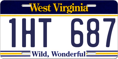 WV license plate 1HT687