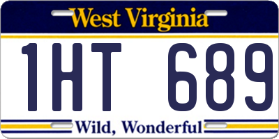 WV license plate 1HT689