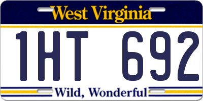 WV license plate 1HT692
