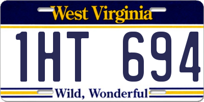 WV license plate 1HT694