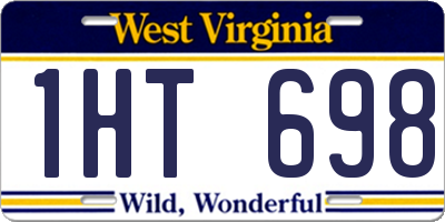 WV license plate 1HT698