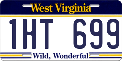 WV license plate 1HT699