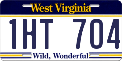 WV license plate 1HT704