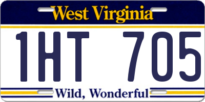 WV license plate 1HT705
