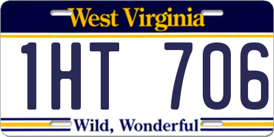 WV license plate 1HT706