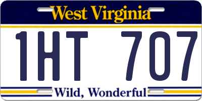 WV license plate 1HT707