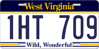 WV license plate 1HT709