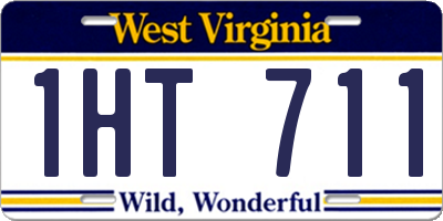 WV license plate 1HT711