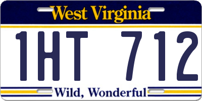 WV license plate 1HT712