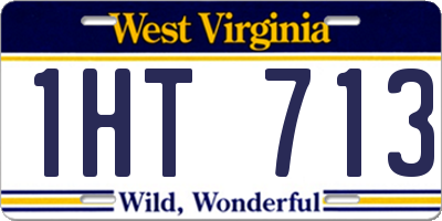 WV license plate 1HT713