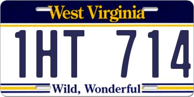 WV license plate 1HT714