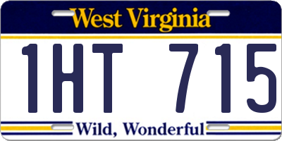 WV license plate 1HT715