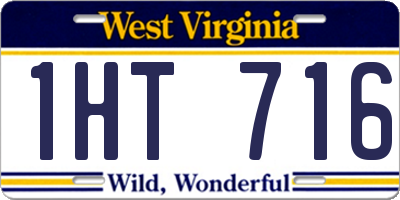 WV license plate 1HT716