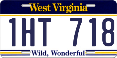 WV license plate 1HT718