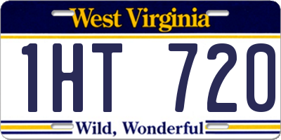 WV license plate 1HT720