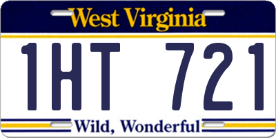 WV license plate 1HT721