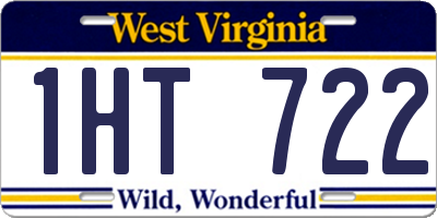 WV license plate 1HT722