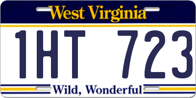 WV license plate 1HT723