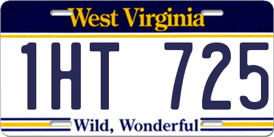 WV license plate 1HT725
