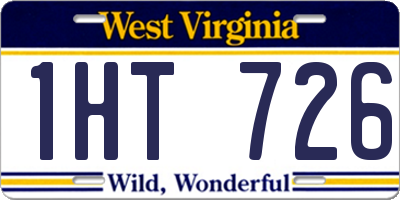 WV license plate 1HT726