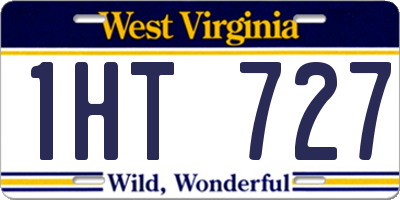 WV license plate 1HT727