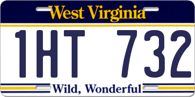 WV license plate 1HT732