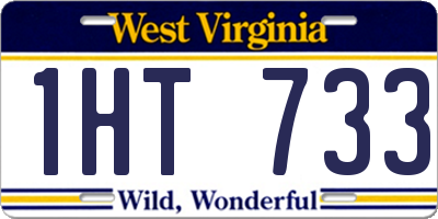 WV license plate 1HT733
