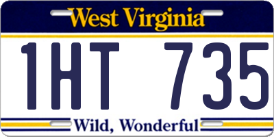 WV license plate 1HT735