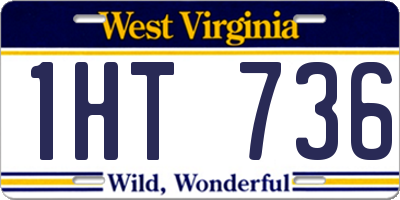 WV license plate 1HT736