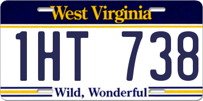 WV license plate 1HT738