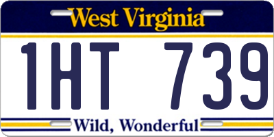 WV license plate 1HT739