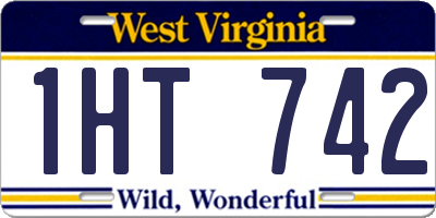 WV license plate 1HT742