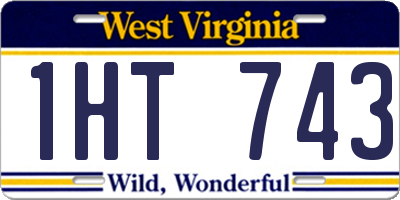 WV license plate 1HT743