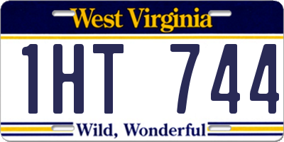 WV license plate 1HT744