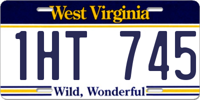 WV license plate 1HT745