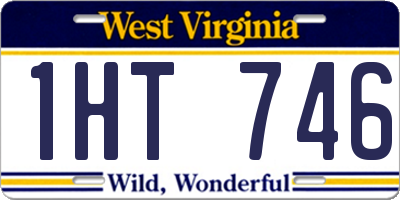 WV license plate 1HT746