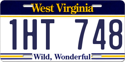 WV license plate 1HT748