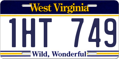 WV license plate 1HT749
