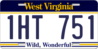 WV license plate 1HT751