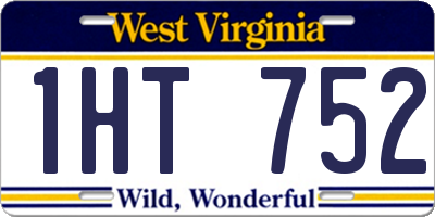 WV license plate 1HT752