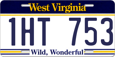 WV license plate 1HT753