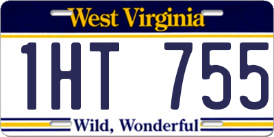 WV license plate 1HT755