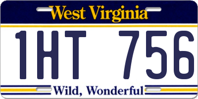 WV license plate 1HT756