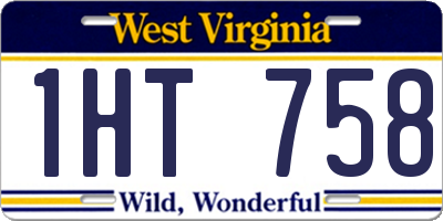 WV license plate 1HT758