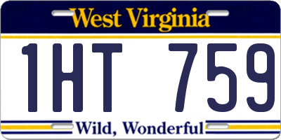 WV license plate 1HT759