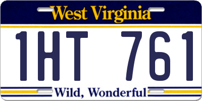WV license plate 1HT761