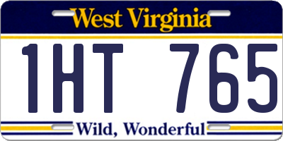 WV license plate 1HT765