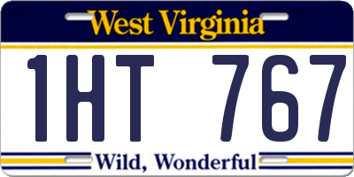 WV license plate 1HT767