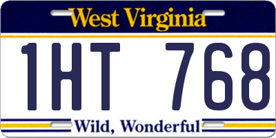 WV license plate 1HT768